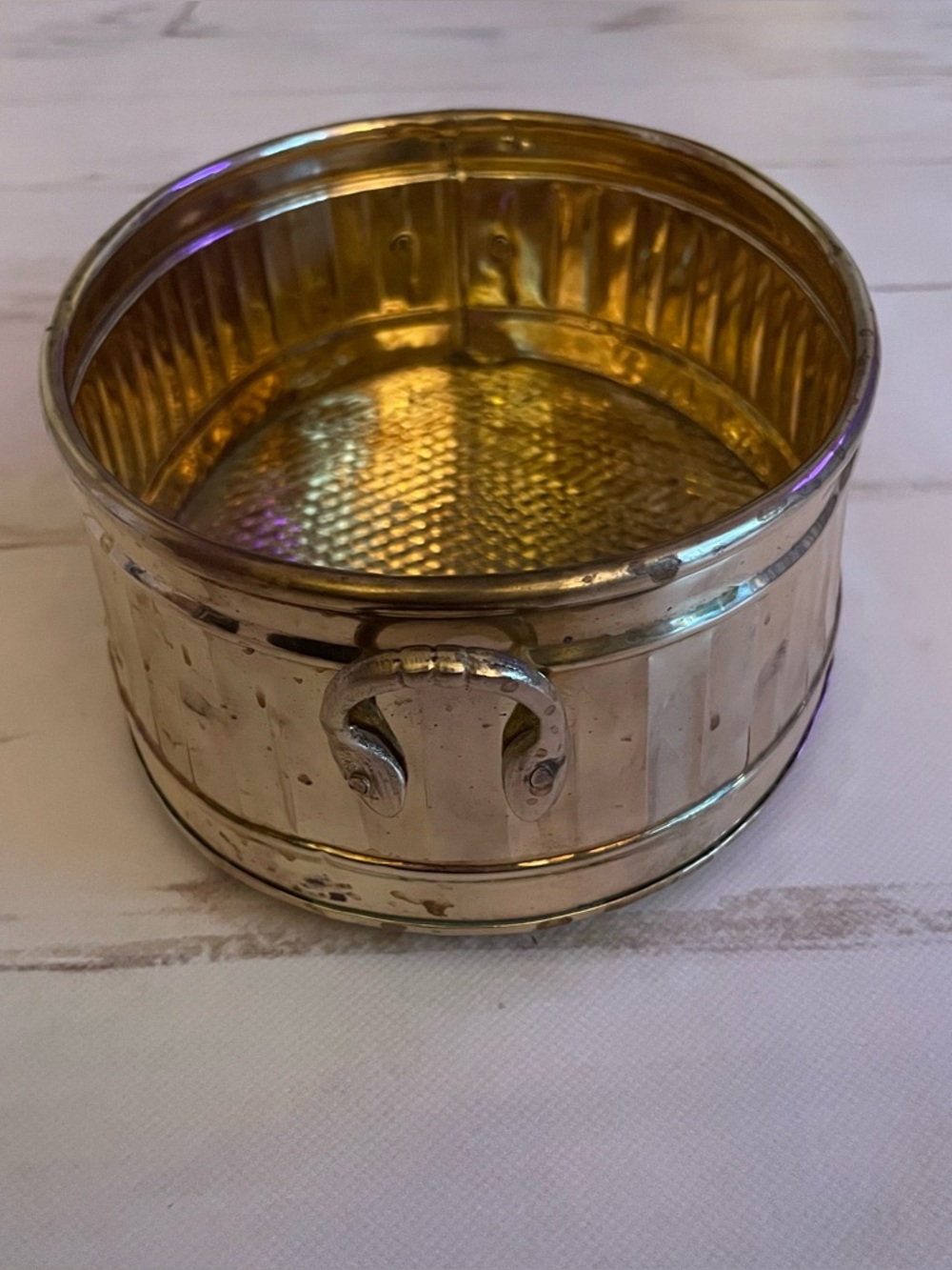 Vintage Solid Brass Oblong Planter - Picture 9 of 9